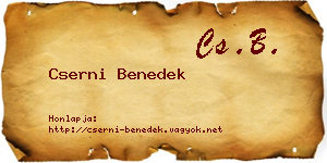Cserni Benedek névjegykártya